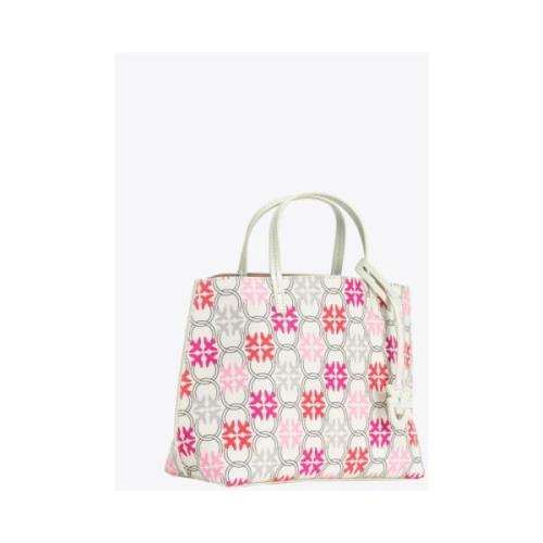 Pinko Love Birds Monogram Shopper Väska Multicolor, Dam