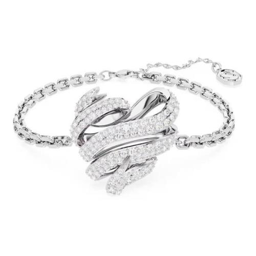 Swarovski Dams Armband Hjärta Hyperbola Vit Rodinerad 5652789 Gray, Da...