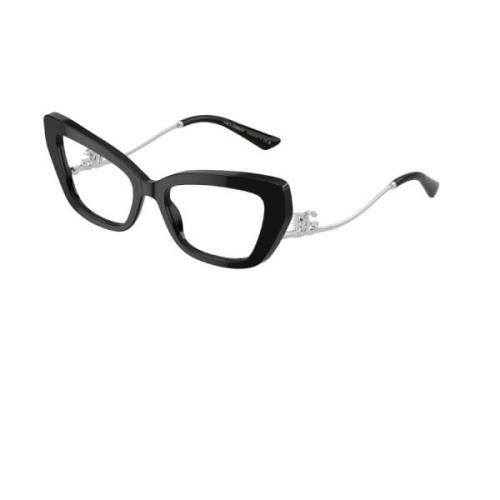 Dolce & Gabbana Cat Eye Solglasögon med Ikoniskt Logotyp Black, Dam