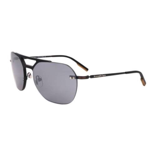 Ermenegildo Zegna Svart Metall Acetat Solglasögon Ez0153S Black, Herr