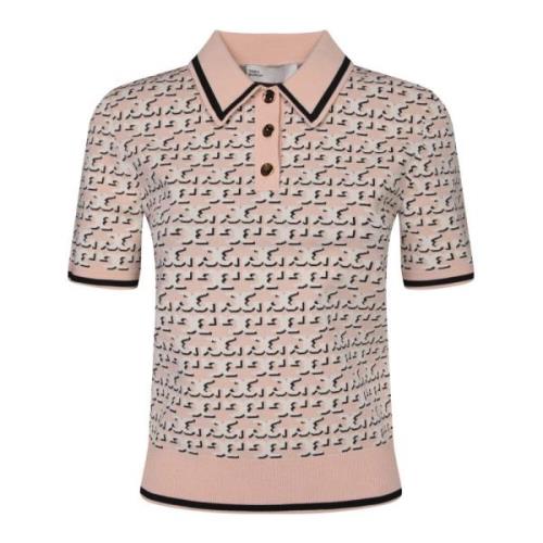 Tory Burch Beige Logo Polo Shirt Multicolor, Dam