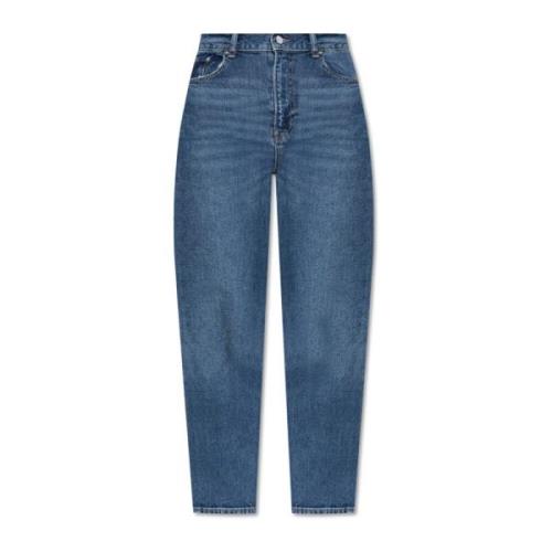 Anine Bing Jeans med logotyp Blue, Dam