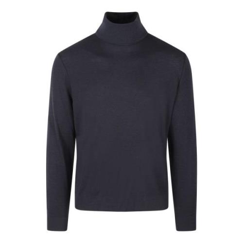 Herno Ull Turtlenecktröja Fw24 Regular Fit Blue, Herr