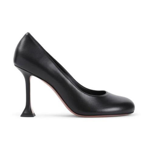 Amina Muaddi Svarta Läderpumps Elegant Stil Black, Dam