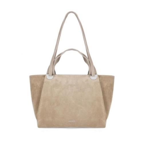 Coccinelle Beige Mocka Läder Axelväska Beige, Dam