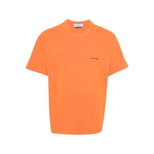 Stone Island Bunden T-shirt i Orange Orange, Herr