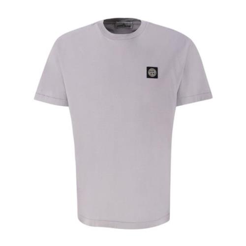 Stone Island Bröstlogga T-shirt i 'Damm' Purple, Herr