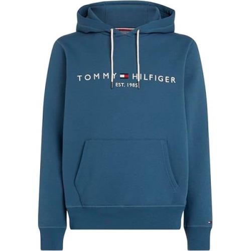 Tommy Hilfiger Blå Tröja Bomull/Polyester Blandning Regular Fit Blue, ...