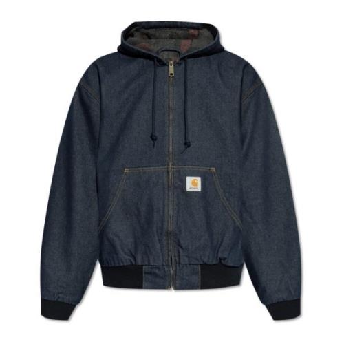 Carhartt Wip Denimjacka med huva Blue, Herr