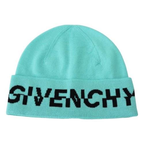 Givenchy Akvarium Grön Beanie med Signatur Logo Green, Unisex