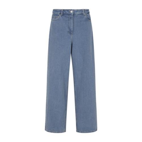 Remain Birger Christensen Denim Cocoon Byxor Blue, Dam