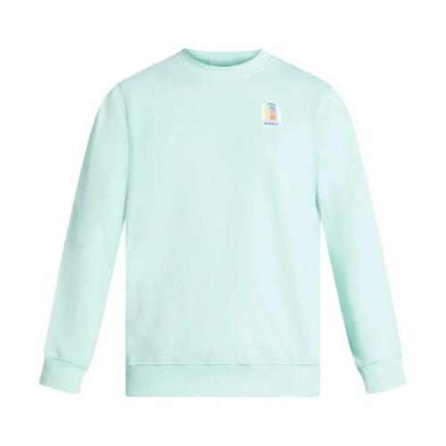 Casablanca Blå Bomull Logo Patch Sweatshirt Blue, Herr