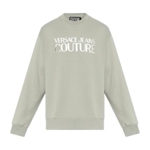 Versace Jeans Couture Sweatshirt med tryckt logotyp Gray, Herr