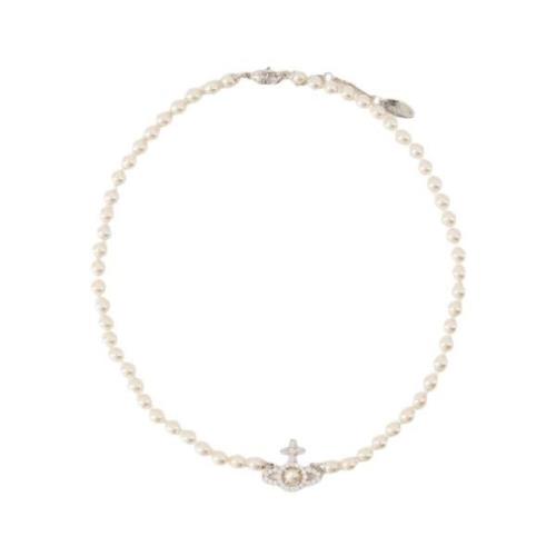 Vivienne Westwood Pärlhalsband - Mässing - Silver Gray, Dam