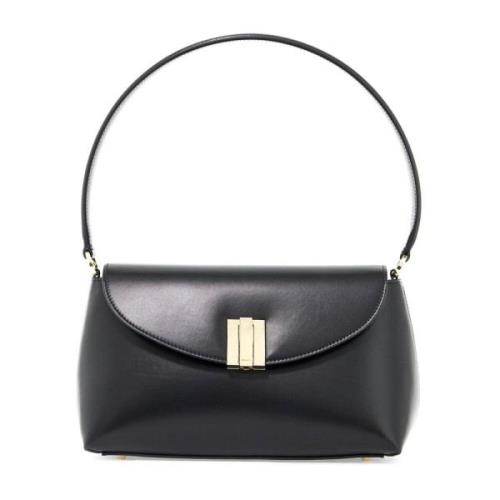 Bally Läder axelväska med graverat spänne Black, Dam