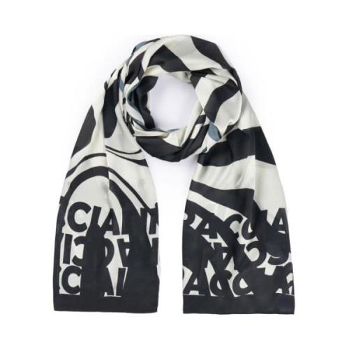 Braccialini Stiligt Foulard Halsduk Black, Dam