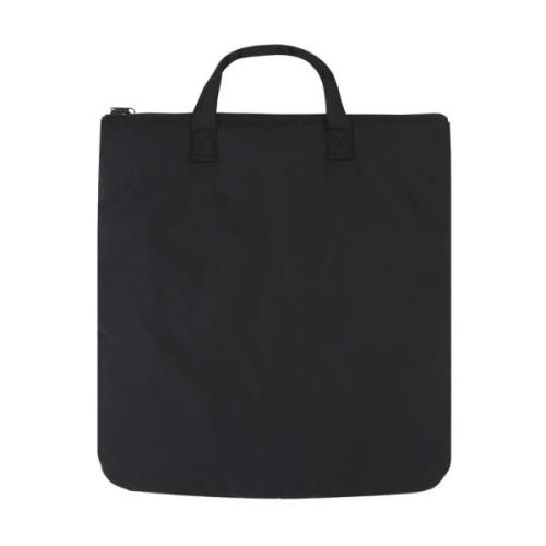 Comme des Garçons Svart Nylon Toteväska med Silverdetaljer Black, Herr