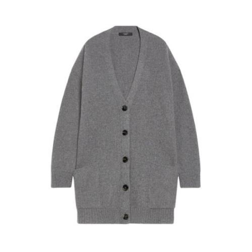 Max Mara Weekend Ullkardigan med Fickor Gray, Dam