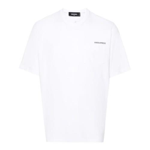 Dsquared2 Vit T-shirt med logotyptryck White, Herr