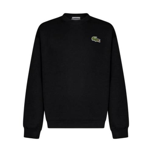 Lacoste Svart Tröja Loose Fit Badge Black, Herr