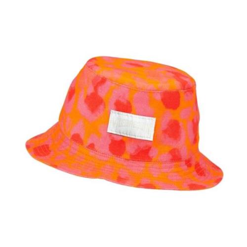 Vilebrequin Ny Leopard Linne Fiskehatt Orange, Herr