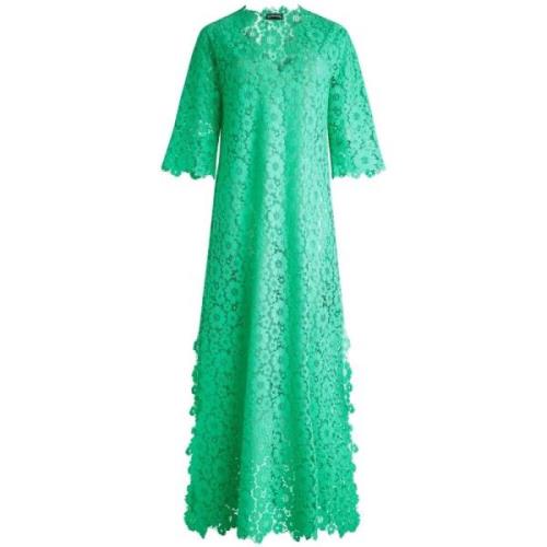 Vilebrequin Guipure Kaftan Flowers Lace Green, Dam