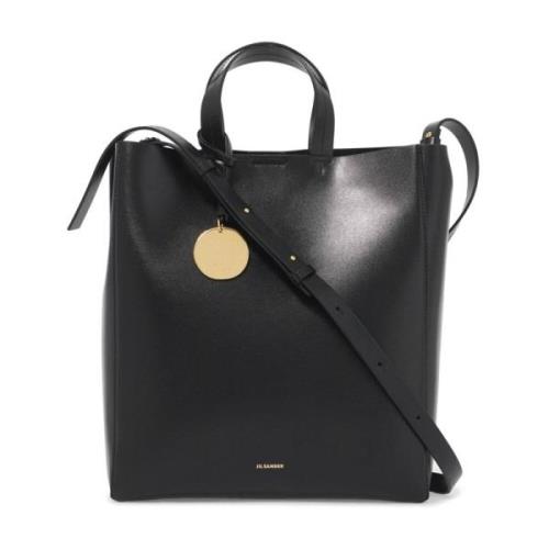 Jil Sander Bundet lädertoteväska Black, Dam