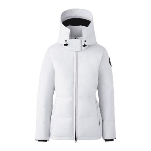 Canada Goose Vit Parka med Avtagbar Huva White, Dam