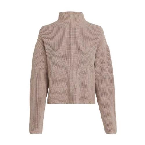 Calvin Klein Jeans Stiliga Sweaters Kollektion Beige, Dam