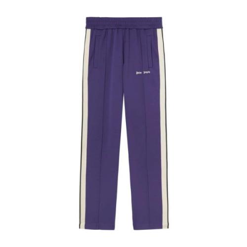 Palm Angels Logo Track Pants Klassisk Stil Blue, Herr