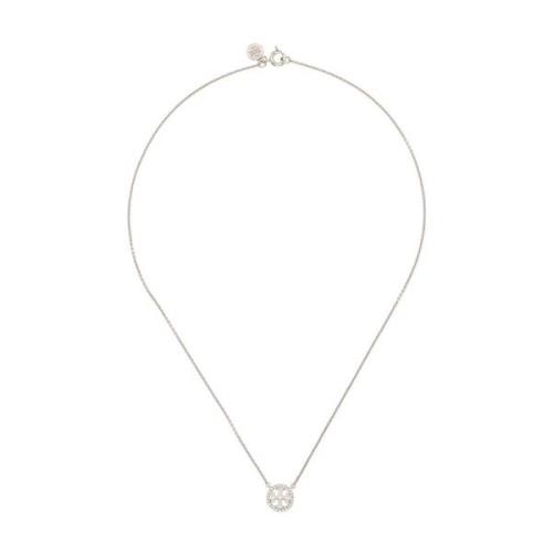 Tory Burch Pave Hänge Halsband Gray, Dam