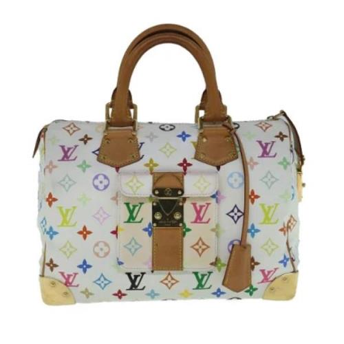 Louis Vuitton Vintage Pre-owned Canvas handvskor White, Dam