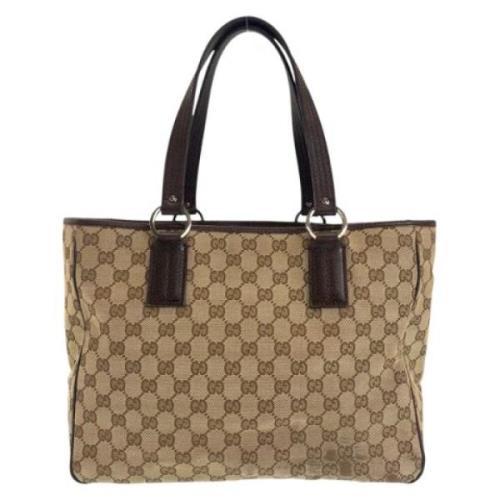 Gucci Vintage Pre-owned Canvas totevskor Brown, Dam