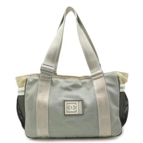 Chanel Vintage Pre-owned Canvas totevskor Gray, Dam