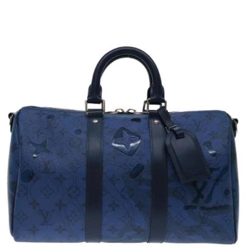 Louis Vuitton Vintage Pre-owned Canvas handvskor Blue, Dam