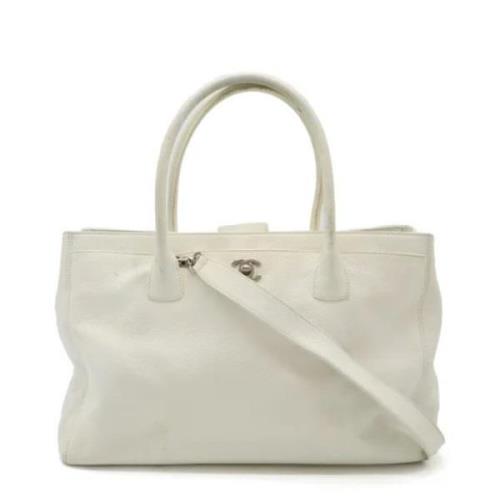 Chanel Vintage Pre-owned Laeder totevskor White, Dam