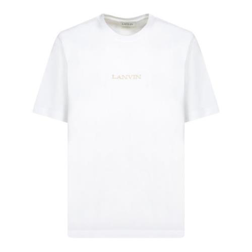 Lanvin Vit T-shirt Casual Stil White, Herr