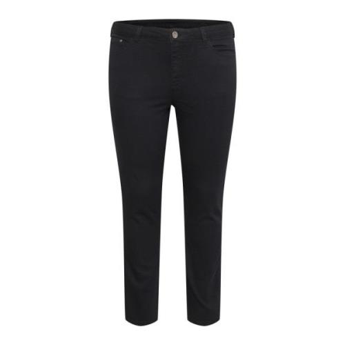 Kaffe Curve Smala Jeans Svart Djup Black, Dam