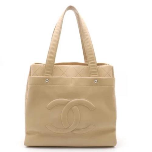 Chanel Vintage Pre-owned Laeder totevskor Beige, Dam