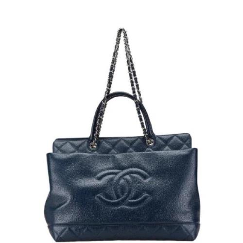 Chanel Vintage Pre-owned Laeder handvskor Blue, Dam