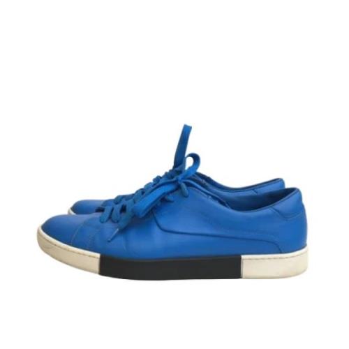 Prada Vintage Pre-owned Laeder sneakers Blue, Dam