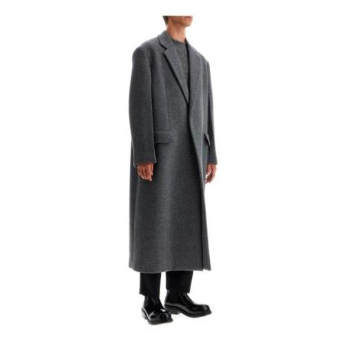 Jil Sander Minimalistisk ullrock med slag Gray, Herr