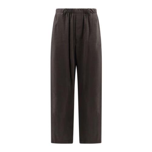 Lemaire Straight Trousers Brown, Dam