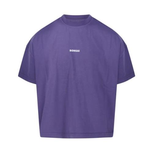 Bonsai Lila Logga T-shirt Oversize Fit Purple, Herr