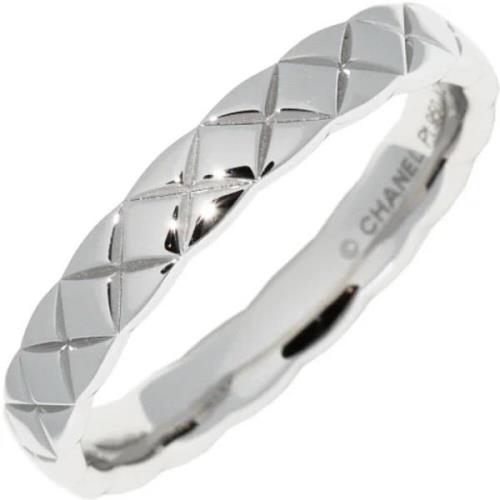 Chanel Vintage Pre-owned Metall ringar Gray, Dam