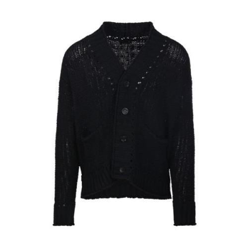 Roberto Collina Svart Cardigan Sweater Rt3409 Black, Herr