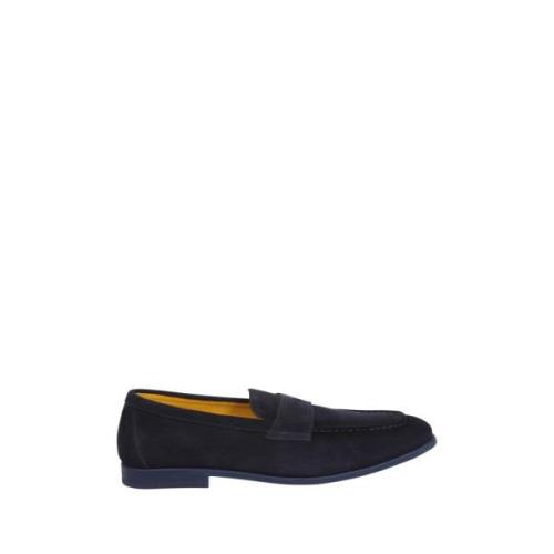 Doucal's Blå Penny Loafer Skor Blue, Herr