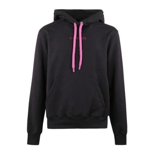 Lanvin Tubular Curb Hoodie Black, Herr