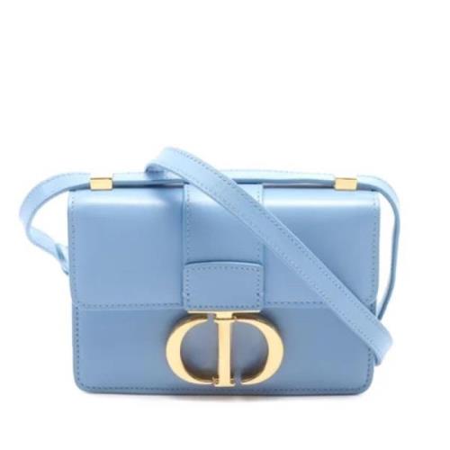 Dior Vintage Pre-owned Laeder crossbodyvskor Blue, Dam