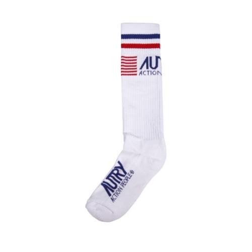 Autry Vit/Blå Socks Icon - Uppgradera ditt sockspel White, Herr